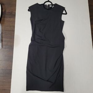 HELMUT LANG Sleeveless Asymmetrical Little Black Dress Size S Petite